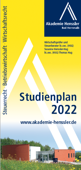 Gelber Studienplan 2022