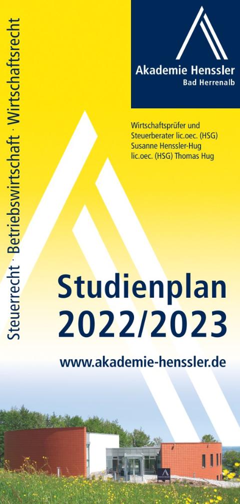 Studienplan 2022-2023
